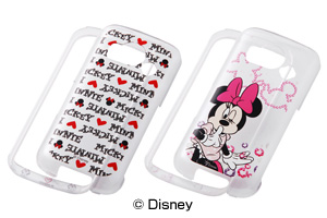 【Disney Mobile on SoftBank DM011SH/SoftBank AQUOS PHONE THE HYBRID 101SH】ディズニーキャラクター・クリアラメ・ハードジャケット【生産終了】