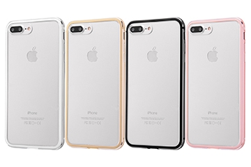 【Apple iPhone 7 Plus】アルミバンパー＋背面パネル(クリア)【生産終了】