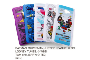 【au HTC J butterfly HTL21】バットマン、スーパーマン、トゥイーティー、トム＆ジェリー、ジャスティスリーグ　コレジャナイ・キャラクター・シェルジャケット