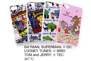 【Apple iPhone 4S、iPhone 4】バットマン、スーパーマン、トゥイーティー、ジェリーとリトルフレンズ・キャラクター・シェルジャケット
