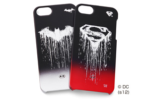 【Apple iPhone SE/iPhone 5s/iPhone 5】バットマン、スーパーマン・キャラクター・グラデーション・シェルジャケット
