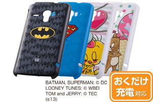 【docomo AQUOS PHONE ZETA SH-06E】バットマン、スーパーマン、トゥイーティー、ジェリーとリトルフレンズ・キャラクター・シェルジャケット